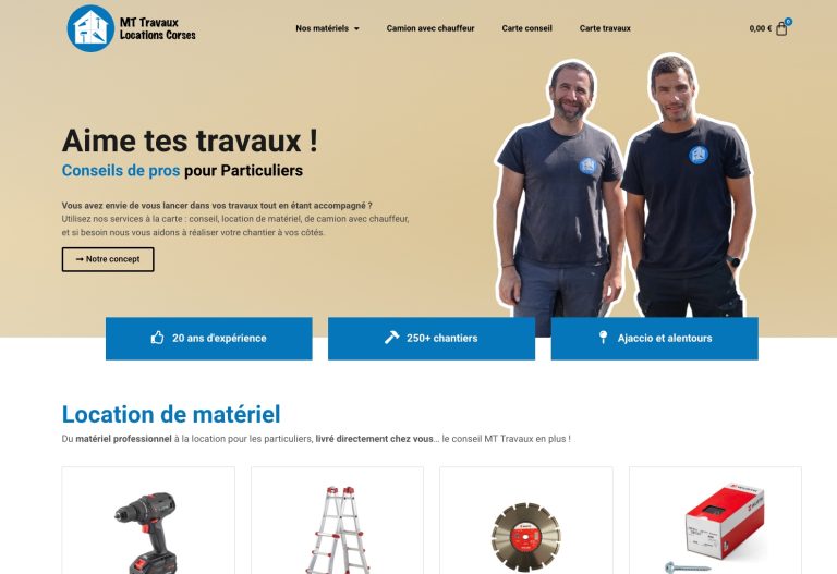 Site internet travaux